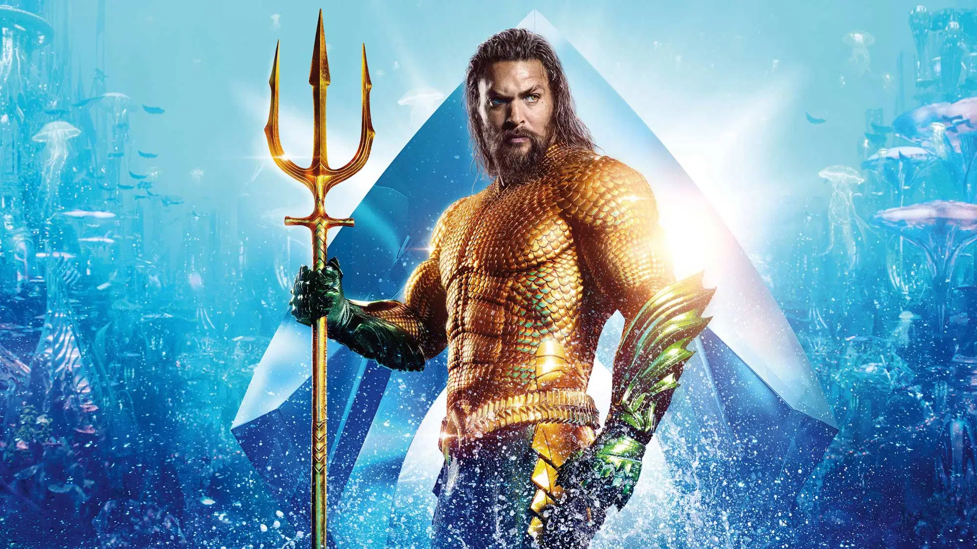 An image of Jason Momoa in the movie Aquaman