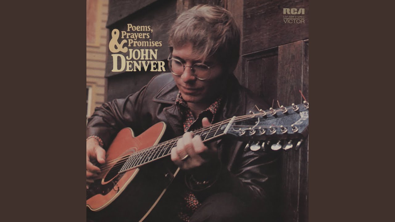 An album cover image of John Denver's album "Poems, Prayers, and Promises"