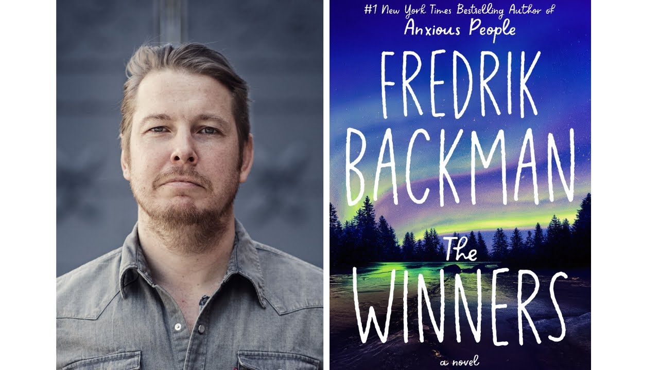 Author Fredrick Backman and cover of his book The Winners.