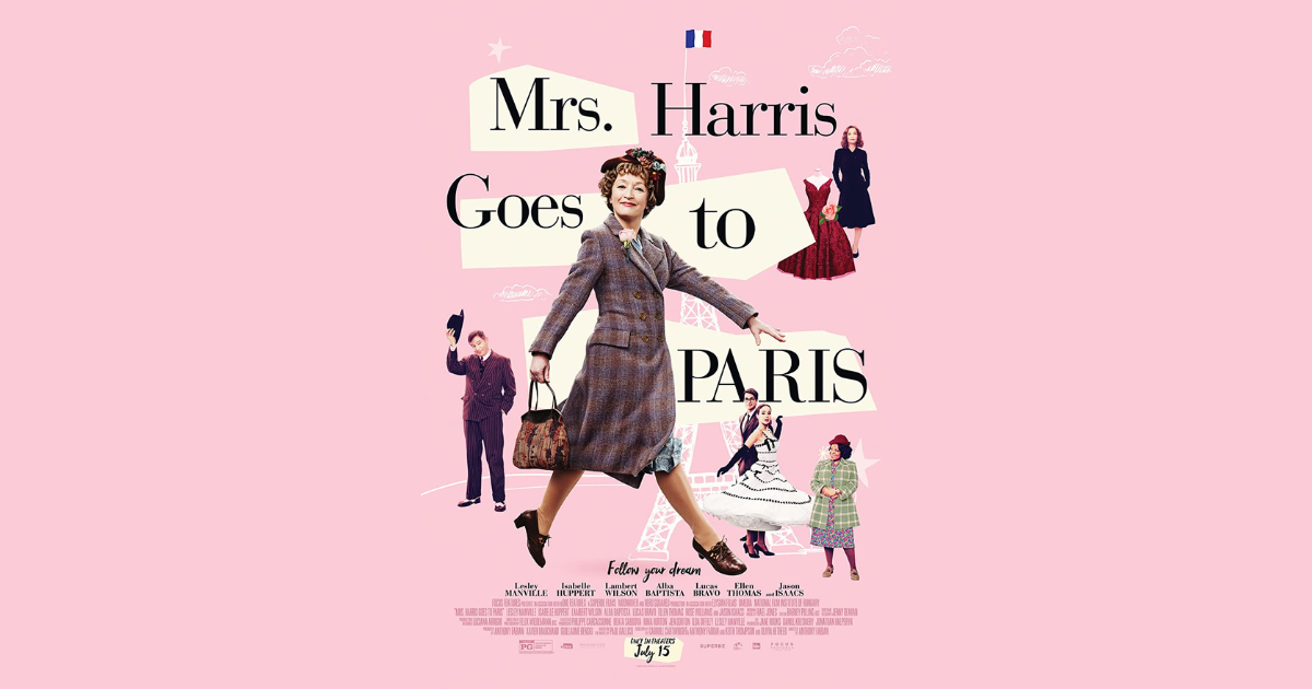 Mrs. Harris Goes to Paris movie poster.
