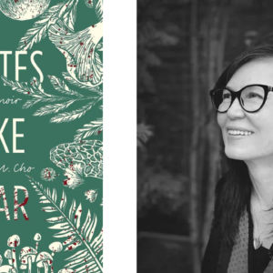 Grace M. Cho with cover of her book Taste Likes War.