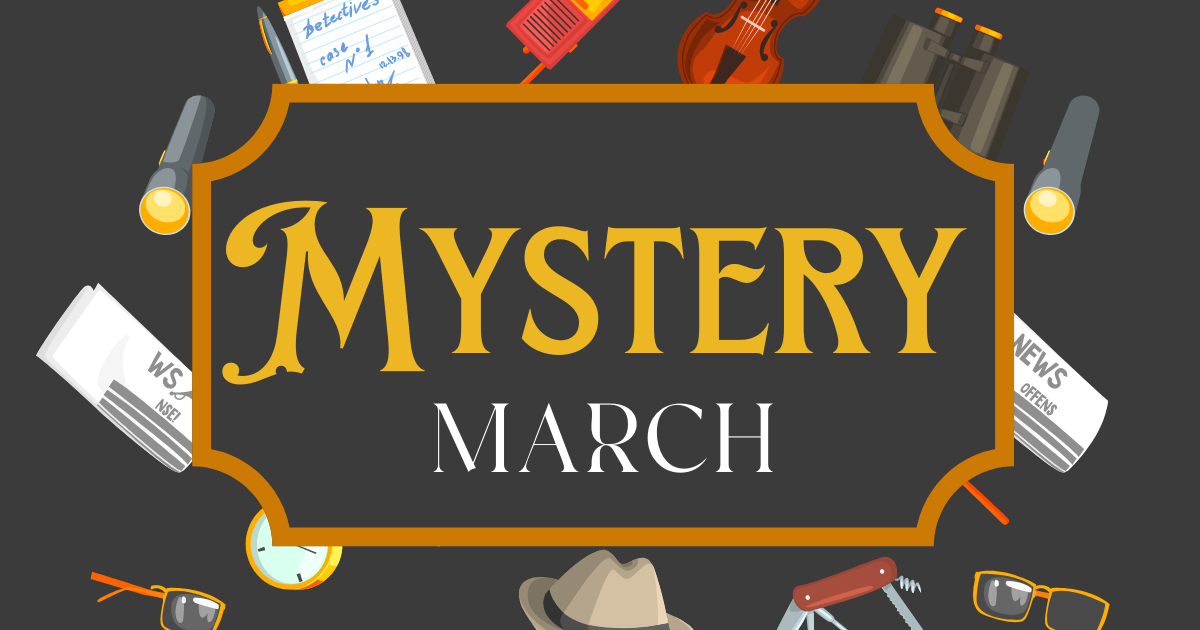 Mystery March with detective style art.